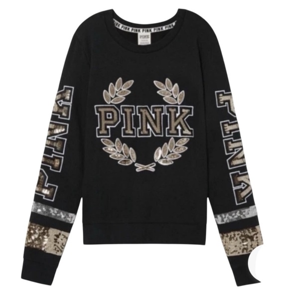 RARE PINK Victoria Secret Bling Perfect Crewneck Size Small